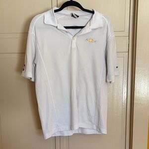 Nike White Men's Polo Shirt with Chevy Logo